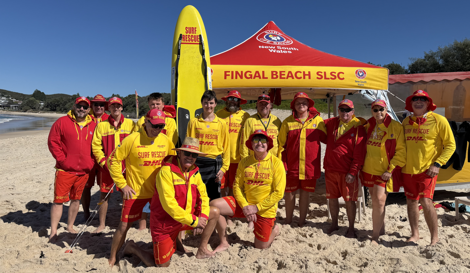 Fingal Beach SLSC members celebrating